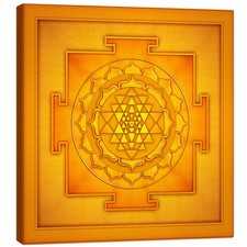 Leinwandbild Golden Sri Yantra