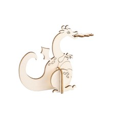 Holz-Steckfigur Drache 5 Teile zum Bemalen - ca. 10x11cm
