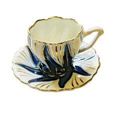 5er Set aus kl. Kaffeetassen / Sammeltassen Porzellan Nostalgie / vers. Muster