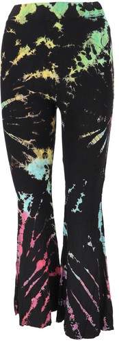 Batik leggings mit schlag - batik,