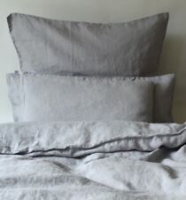 Leinen Bettwäsche Garnitur, Grau, 155x 220 cm,40x 60 cm,40x 80 cm,80x 80 cm