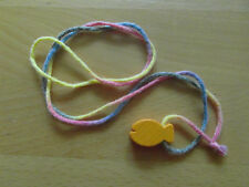 bunte christliche Kinderkette mit Holzfisch, Kommunion Taufe Jesu, neuwertig