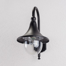 Lindby Außenwandleuchte Daphne Außenlampe Wandleuchte Lampe Leuchte E27 schwarz