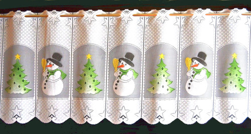Schneemann weihnachtsgardine - schneemann,