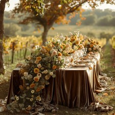 Luxuriöse Samt Tischdecke