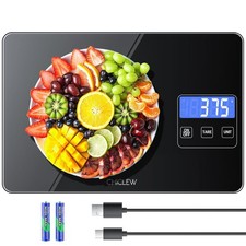 Digitale Küchenwaage 15kg  Glas groß elektronische Zählwaage