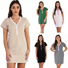 Einfarbiges Stillnachthemd