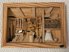 3D Holzwandbild Scheune natur aus Seifen/Erzgebirge