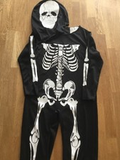 Kostüm Halloween Skelett für Kinder 105cm Länge