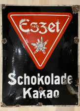 Altes email wand schild eszet - email,