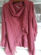 asymetrischer Poncho Jacke Gr. L altrose  wie neu