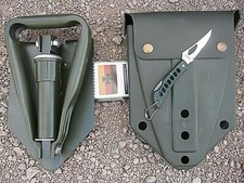 KLAPPSPATEN Bw Outdoorset Militär Bundeswehr Spaten + Schlüsselmesser Angeln