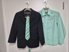 Kommunionsanzug Jungen Grösse 140 mint Anzug Weste Schuhe 7-teilig
