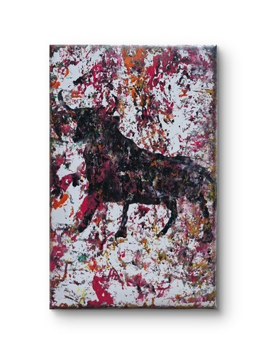 Stier bison tier splatter bunt - tier,