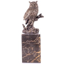Bronze Skulptur Eule auf