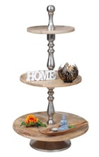 Etagere metall holz silber - xl,