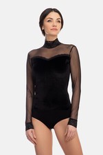 Evoni Damen Body Samtbody mit