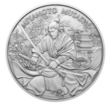 Legendary Warriors 1 oz Silber Miyamoto Musashi Legendäre Krieger 999 Silber BU