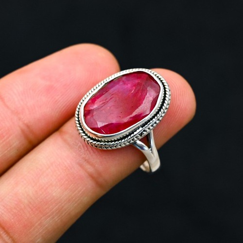 Facelet rubin ring 925 silber - ring,