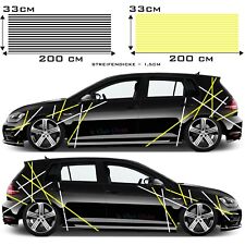 32 STREIFEN Auto Aufkleber LININEN Set XL 32 Teilig / 2 Farbig Car-Tattoo 2
