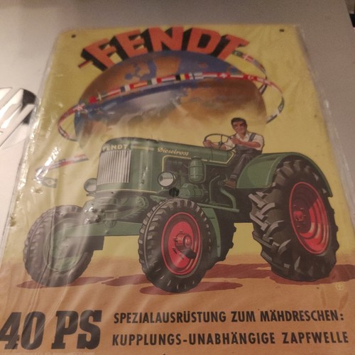 Blechschild fendt traktor - blechschild,