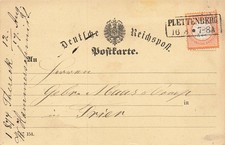 706001) DR Brustschilde Karte mit Ra2 Stpl. Plettenberg 