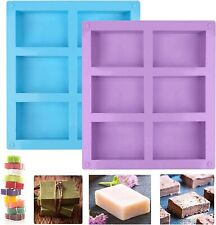 2Stück 6 Hohlraum Silikon rechteckig Seifenform Seifenformen Silikon hausgemacht