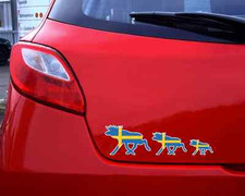 Elchkarawane Aufkleber Set