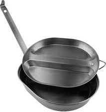 Camping Geschirr Edelstahl US BW Militär Outdoor Kochgeschirr Pfanne Teller