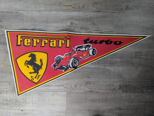 Vintage ferrari turbo wimpel - ferrari, /