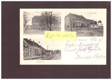 AK RACKITH Kemberg Ldk. Wittenberg Schloß Pfarrhaus mit Kirche Dorfstraße