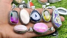 Neu Fein Achat und Weitere Edelstein Handgemacht Designer Anhänger Versilbert