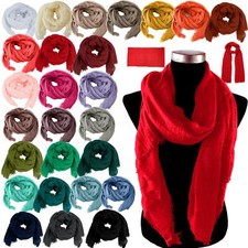 Niklarson Schal Tuch uni 190x100cm Damen Scarf Poncho Stola Pareo BW Viskose TV7