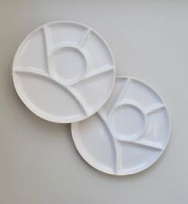 Fondue-Teller 2-er Set 2 Stück Teller geteilt Dip Soßen Ø23 cm NEU!!!