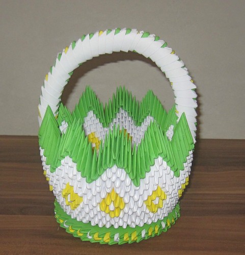 Origami korb handarbeit - 3d,