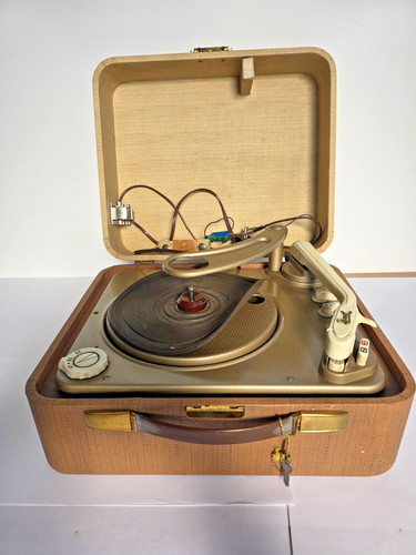 Vintage kofferplattenspieler - vintage,