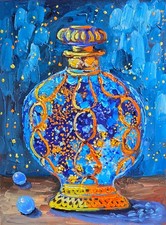 Magische Glasflasche