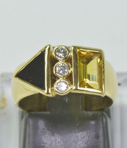 Ring mit citrin brillanten - ring,