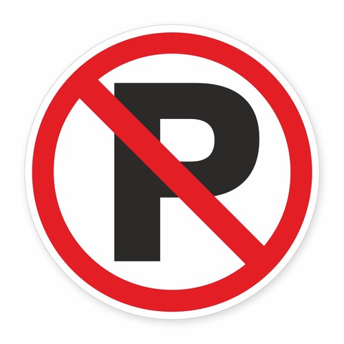 Schild parkverbot - „parkverbot“, –