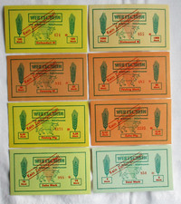 8 Banknoten 0,10 bis 1000 Mark