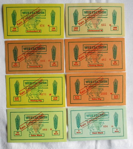 Banknoten bis 1000 mark - 0,10,