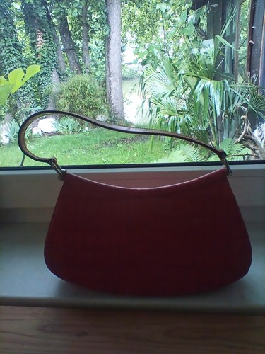 Escada echtledertasche rot - escada, echtledertasche,