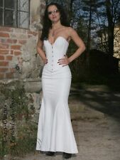 Lederrock Leder Rock Weiß