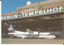 AK Boeing DHC 8-300 der Hamburg Airlines, Flughafen Berlin Tempelhof, um 1990