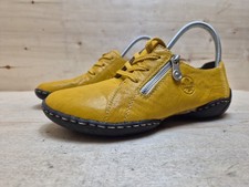 RIEKER DAMEN HALBSCHUHE SNEAKER REIßVERSCHLUSS FREIZEITSCHUHE GR:38 UK:5 GELB