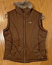 Equitheme Reitweste Gr. S Braun mit Kunstfellkragen