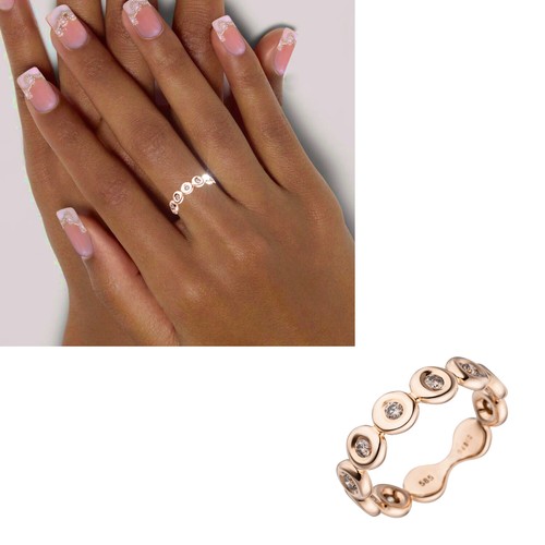 Diamantring 585 echt rosegold - 585,