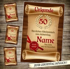 Urkunde 50 60 - 18, 30