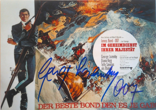 George lazenby orig autogramm - lazenby,
