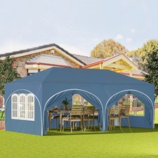 WOLTU Pavillon 3x6m Wasserdicht Gartenzelt Faltpavillon Partyzelt 6 Seitenwänden